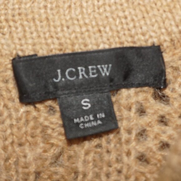 J. Crew Balloon Bishop Sleeve Alpaca Wool Cable Knit Sweater BD619 - Picture 3 of 7